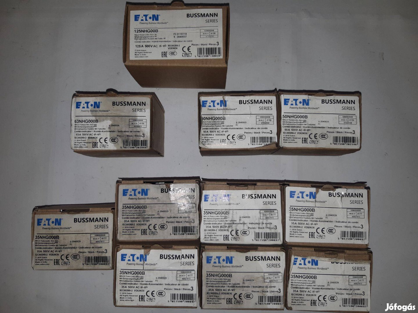 Eaton Bussman késes biztosíték csomag 11x3 db, új /211