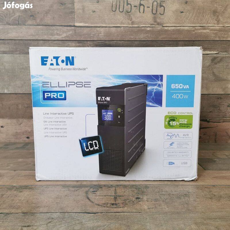 Eaton Ellipse Pro 650 FR szünetmentes tápegység, UPS, USB