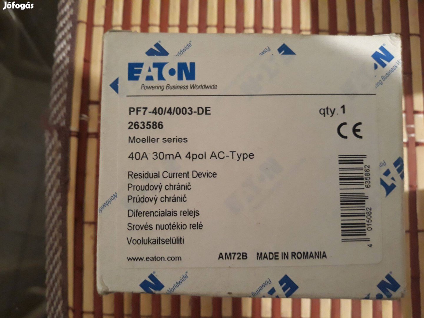 Eaton Fi relé áram-védőkapcsoló 40A 4p 30mA