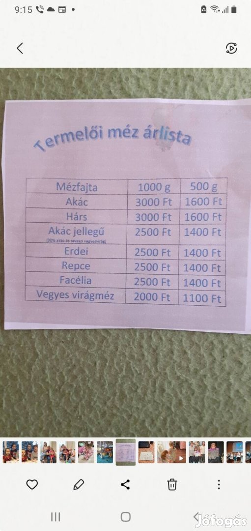 Ebesi őstermelőktől származó Mézek 