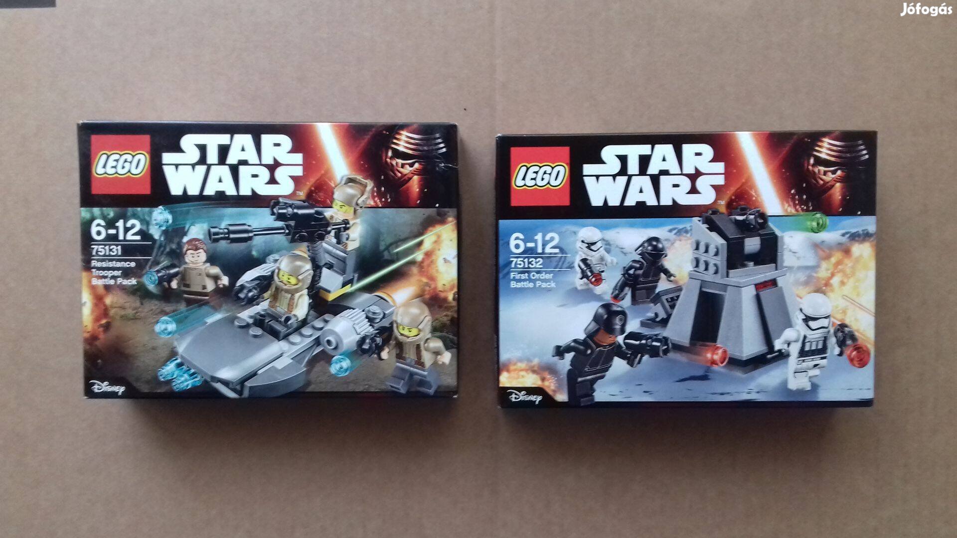 Ébredő Erő bontatlan Star Wars LEGO Battle Pack 75131 + 75132 Fox.árba