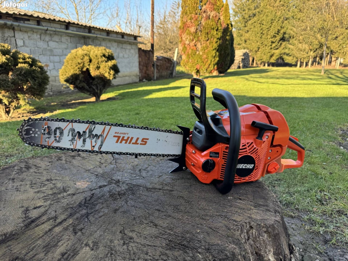 Echo CS-590 láncfűrész, Stihl vezetőlemezzel és lánccal