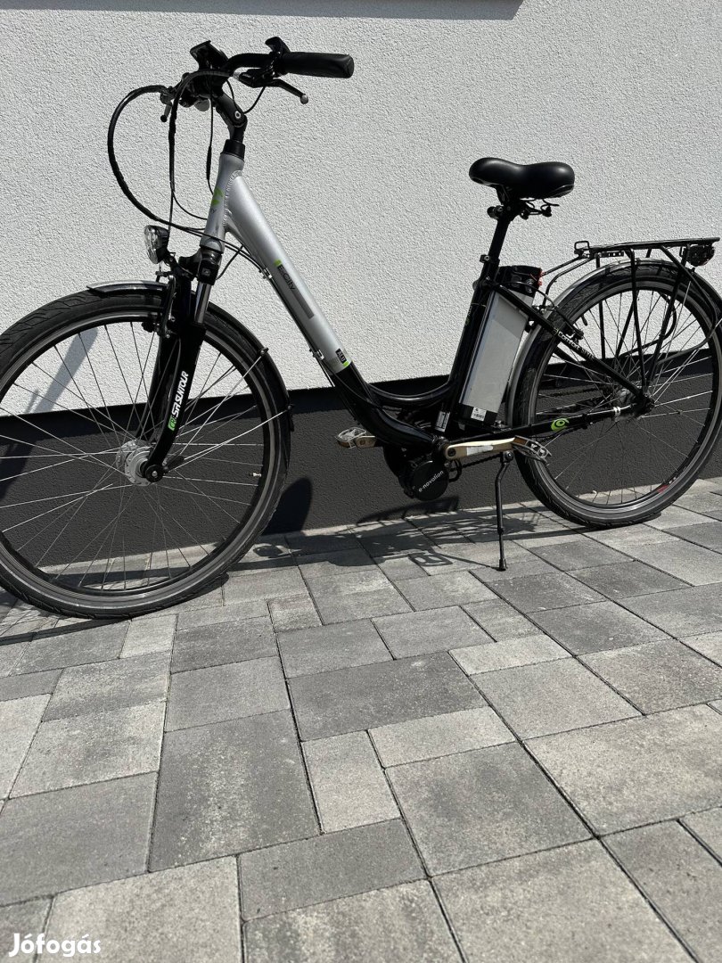 Ecity középmotoros ebike pedelec elektromos kerékpár új aksi