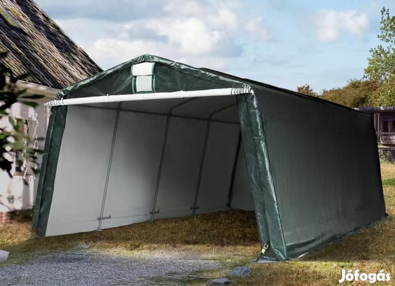 Economy Ponyvagarázs mobilgarázs 3,3x6,2m ponyva zöld