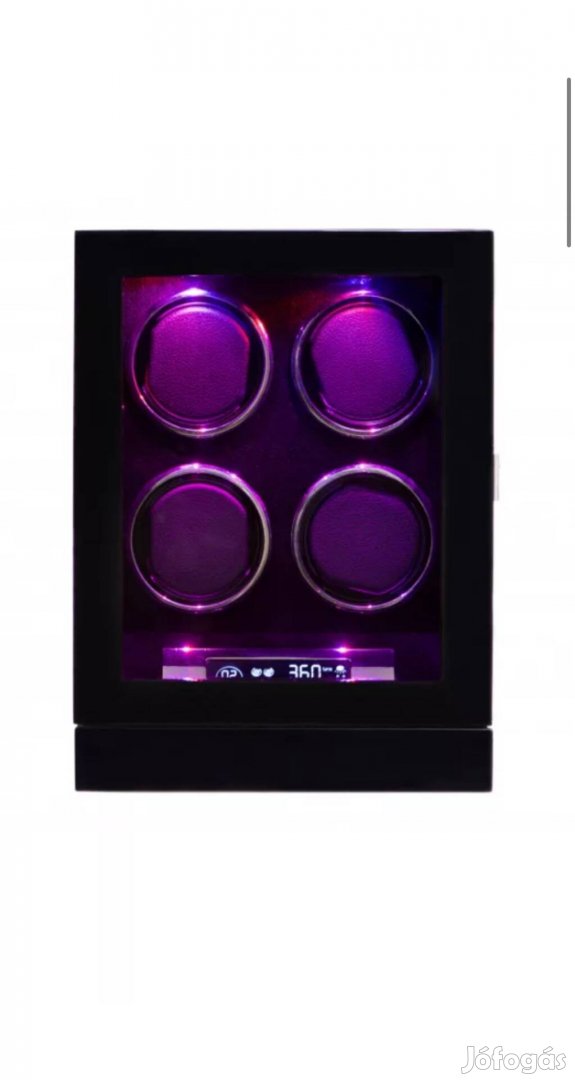 Edelwolle Mahagóni Óraforgató Óratartó RGB Led Japan