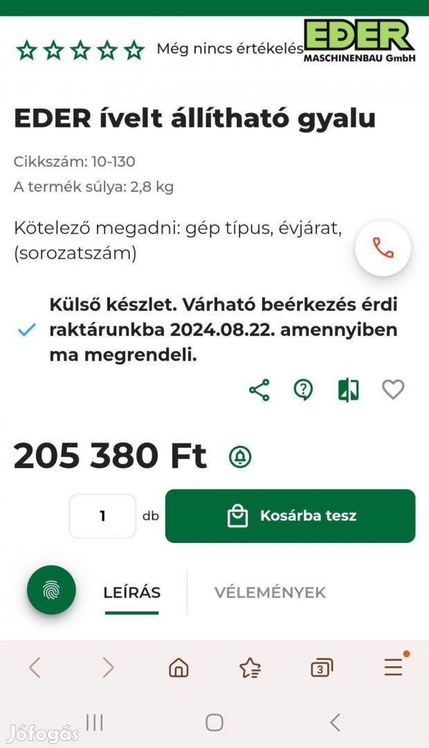 Eder német Háncsmaró láncfűrészre