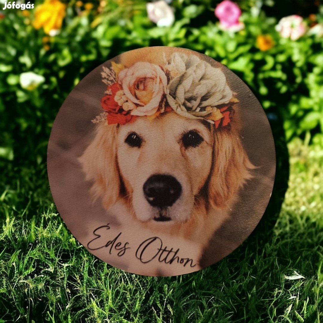 Édes otthon kutyás hűtőmágnes