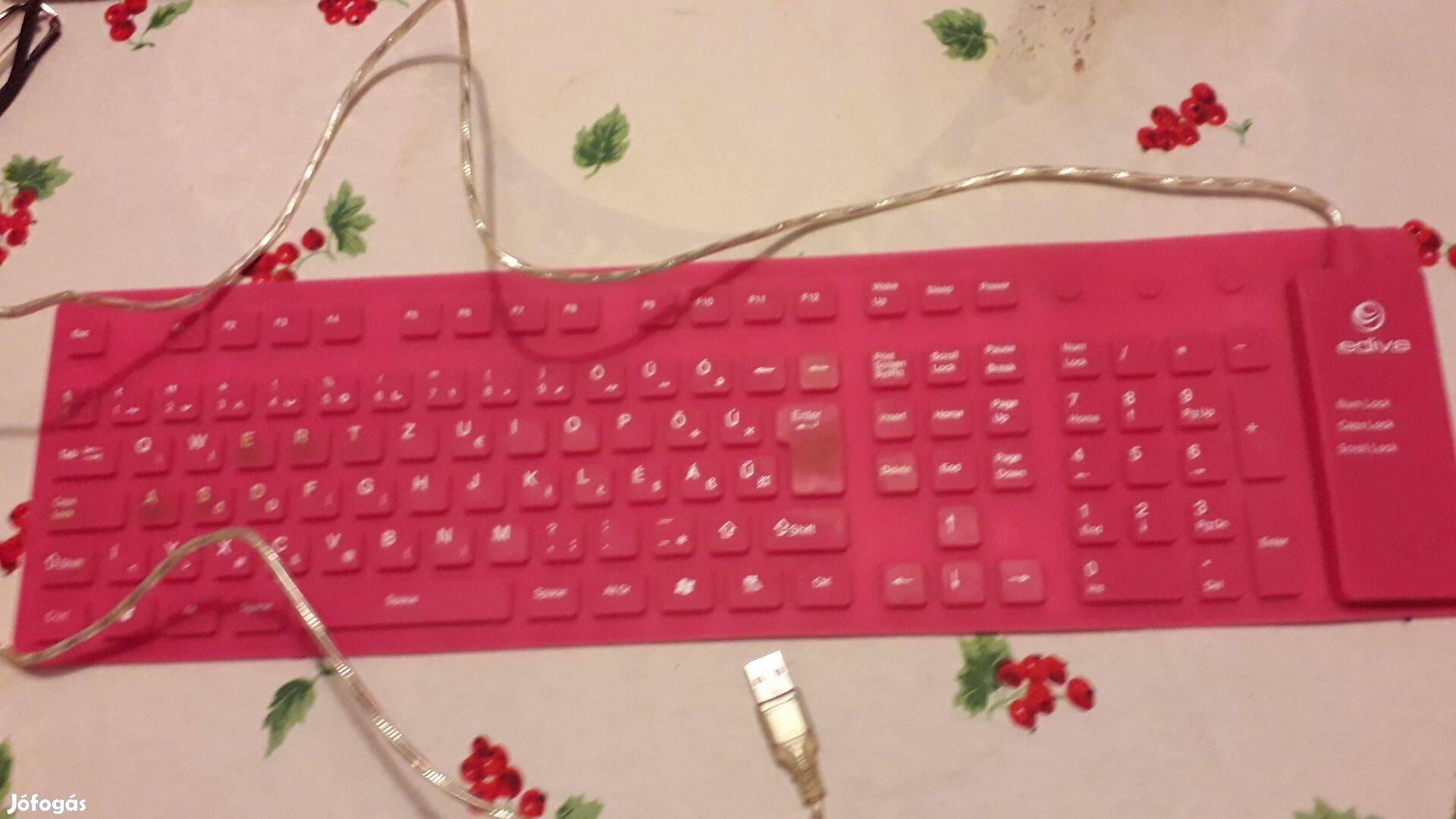 Ediva számítógép billentyűzet puha szilikon rózsaszín