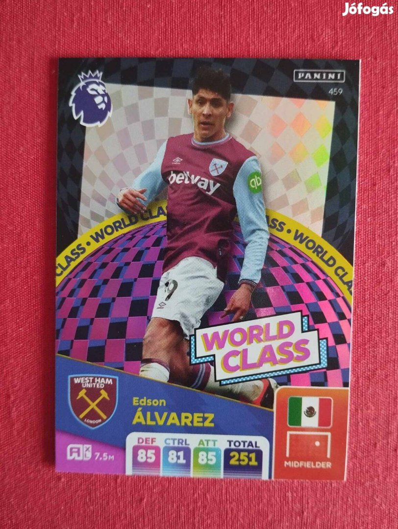 Edson Alvarez (West Ham) Premier League 2025 World Class focis kártya