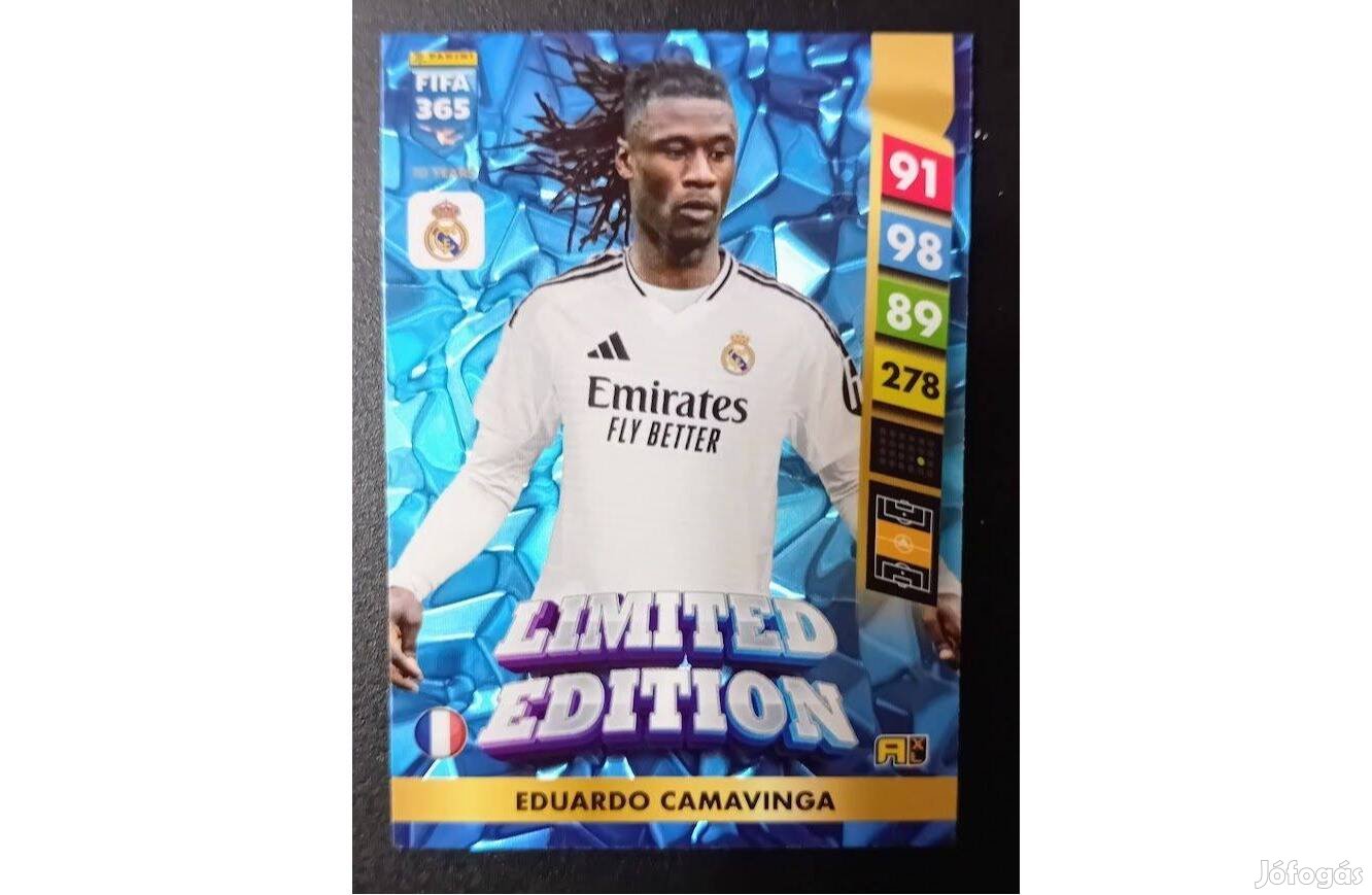 Eduardo Camavinga Real Madrid Limited focis kártya Panini FIFA 2025