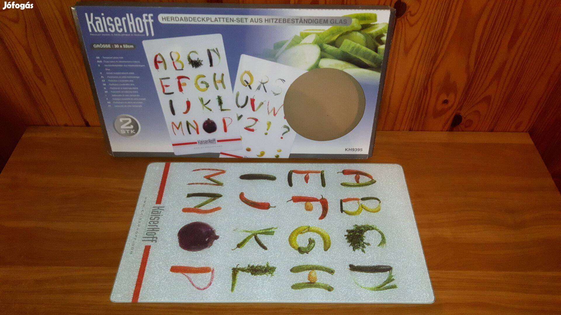 Edzett üvegből készült alátét vágódeszka Kaiserhoff 30x52 cm