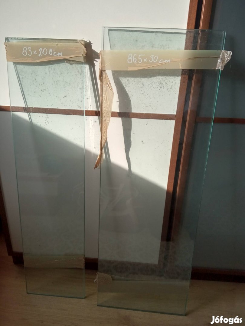 Edzett üvegpolc 4db