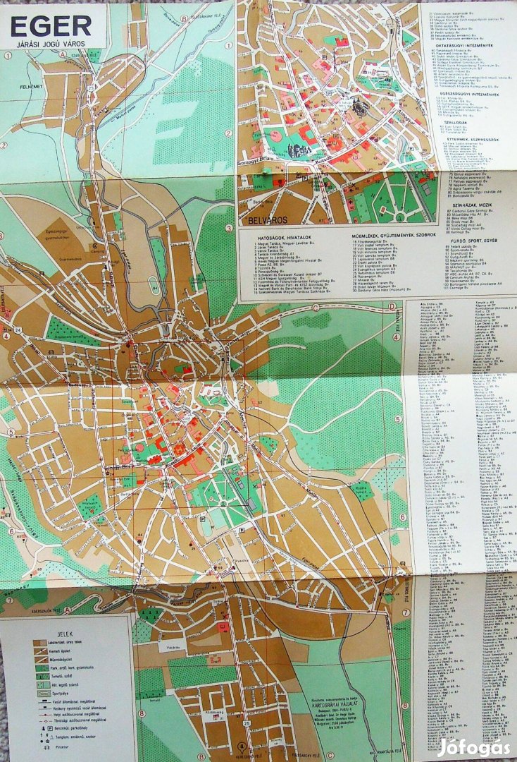 Eger járási jogú város térkép 1969
