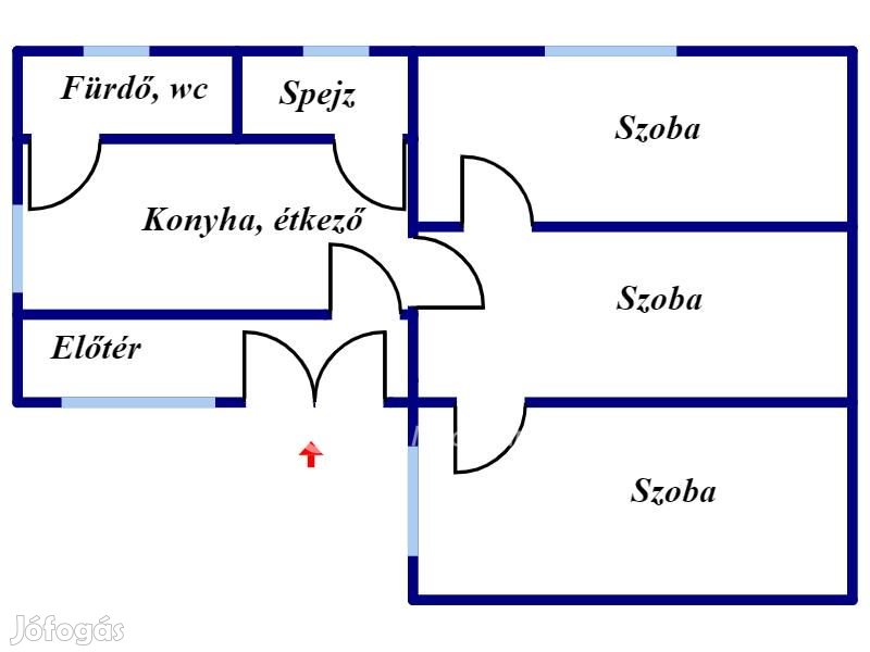 Egeri eladó 80 nm-es ház