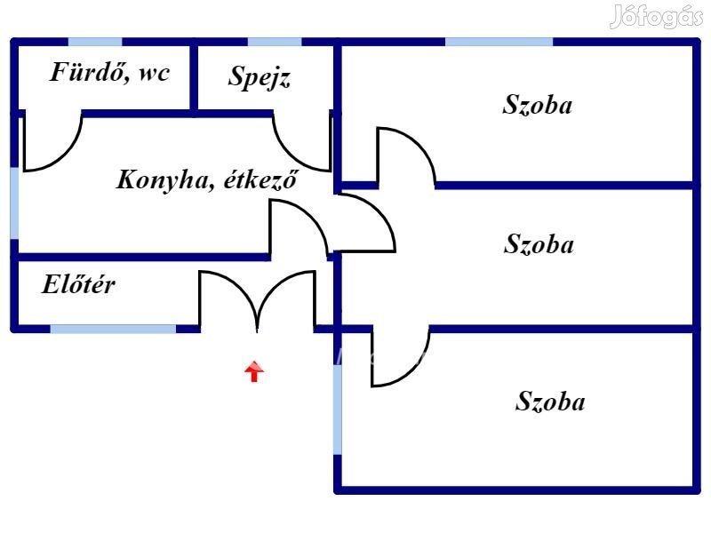 Egeri eladó 80 nm-es ház