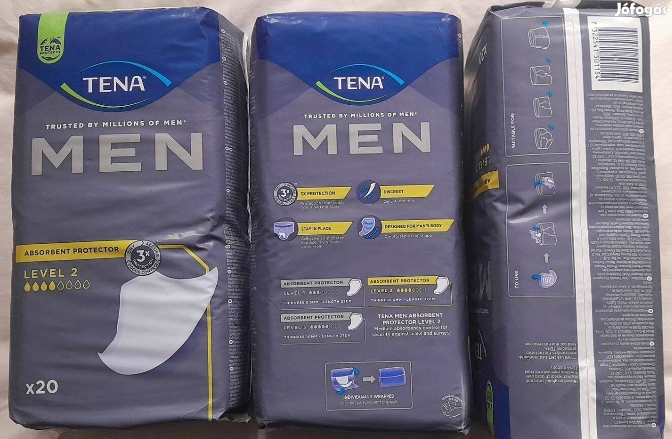 Egészségügyi Tena férfi pelenka, 3 új csomag egyben