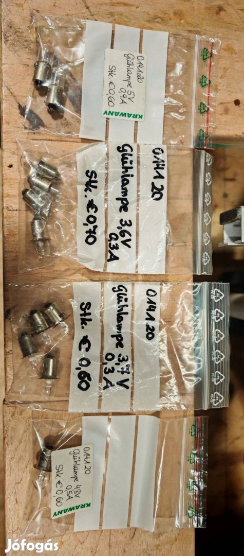 Égők , különböző méretűek