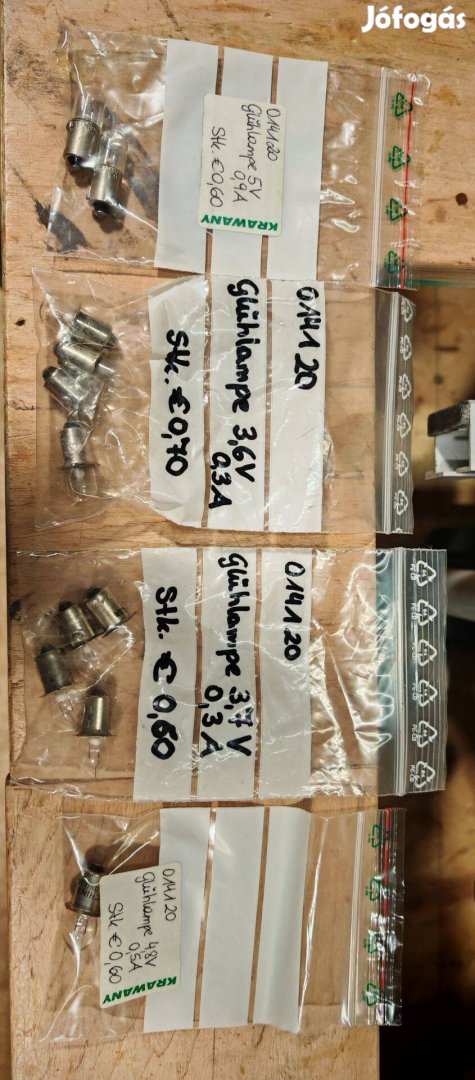 Égők , különböző méretűek