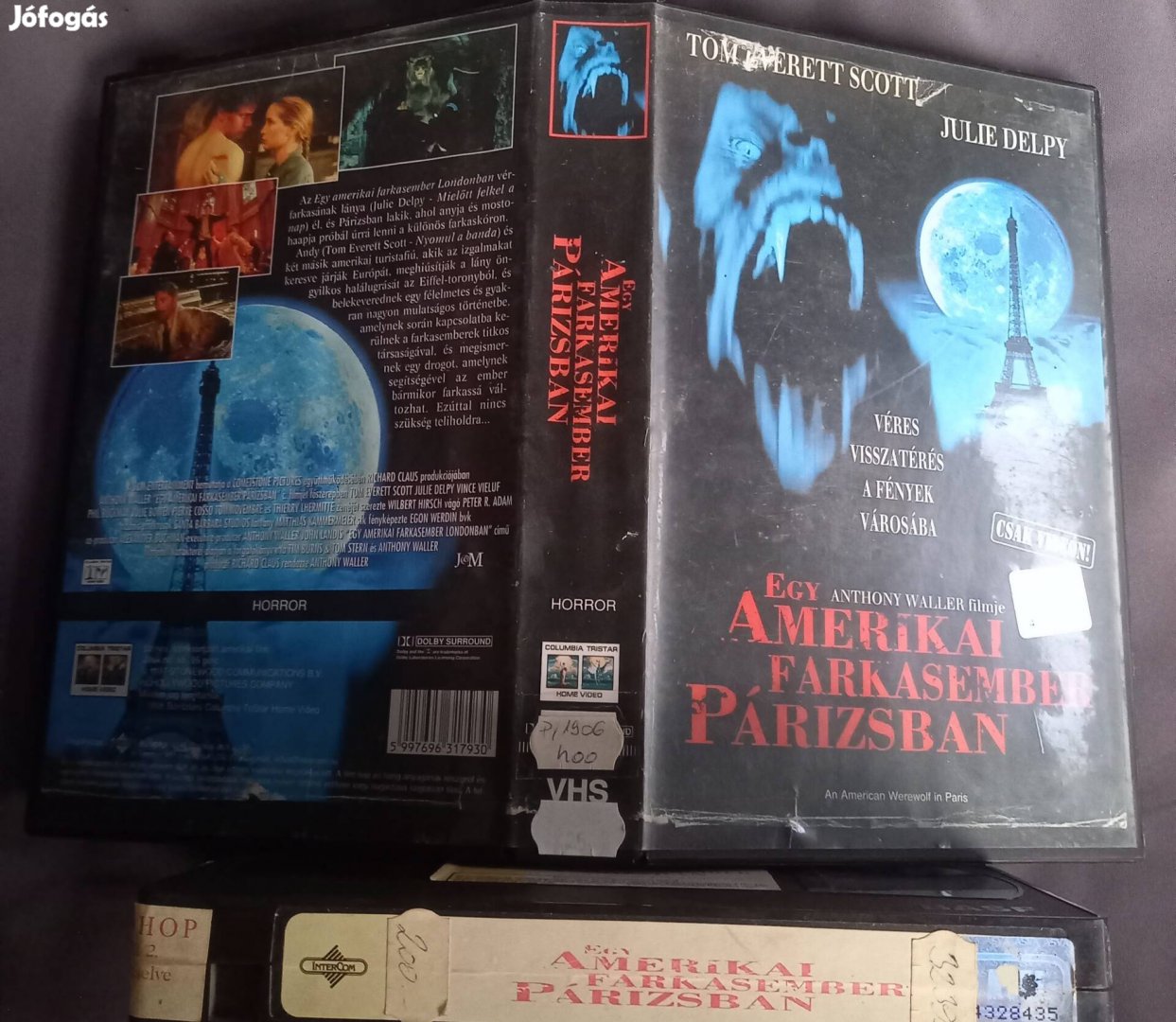 Egy Amerikai Farkasember Párizsban - horror vhs-nagytok