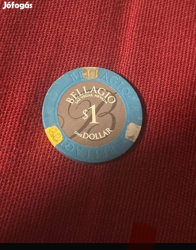 Egy Bellagio kaszinó 1-os zsetonja