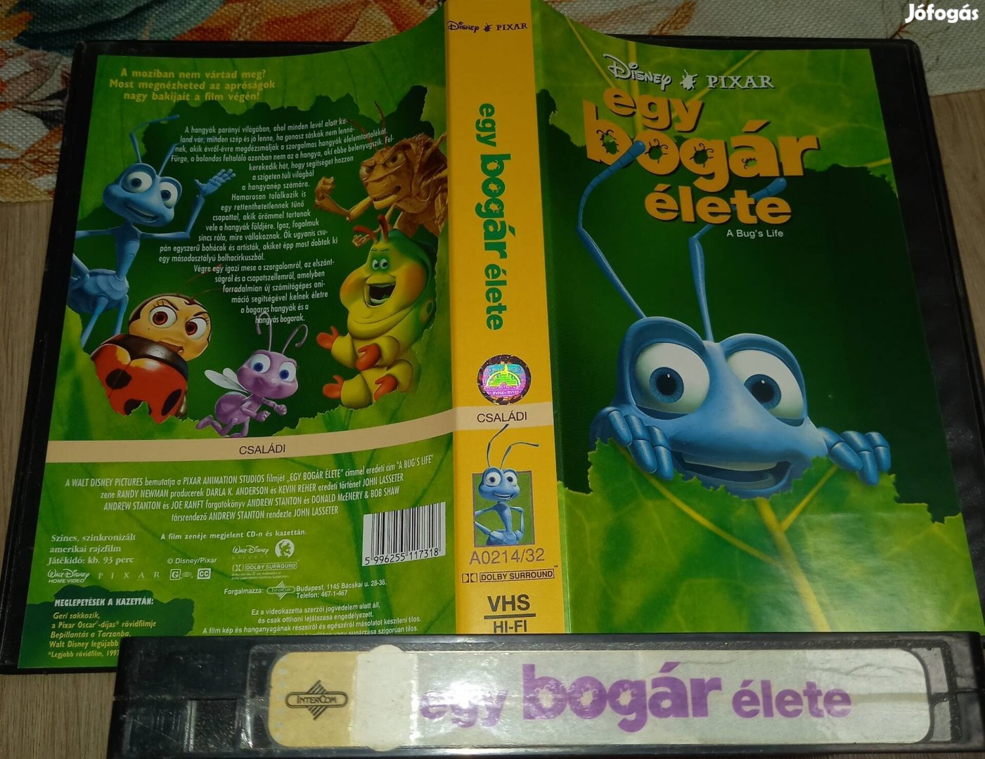 Egy bogár élete - rajzfilm vhs nagytok