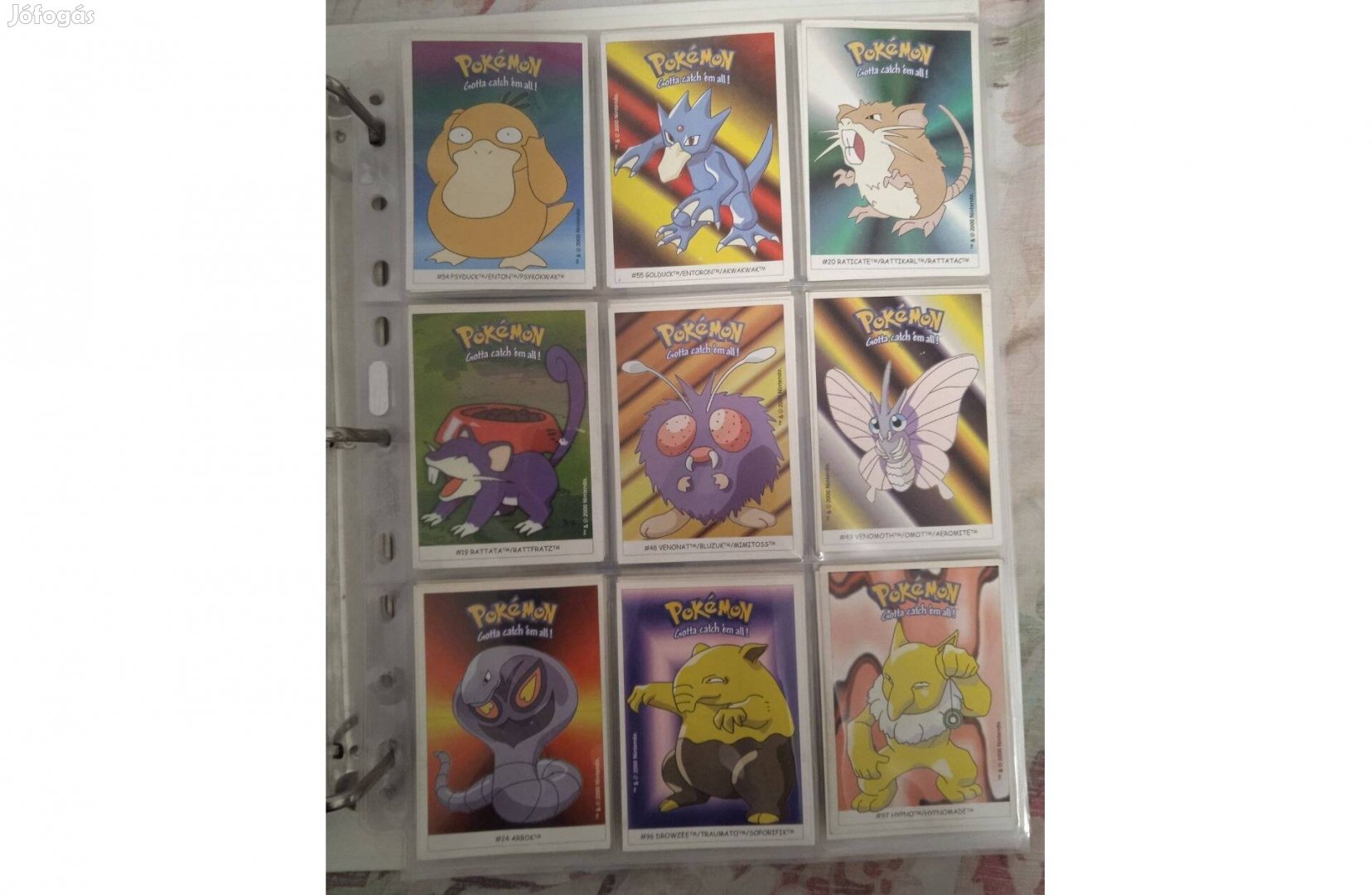Egyben eladó 102db 2000-es Dunkin Boomer Pokémon Kártyagyűjtemény