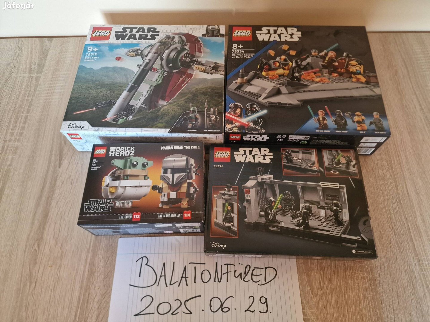 Egyben eladó  Lego Star Wars 75334, 75312, 75317, 75324