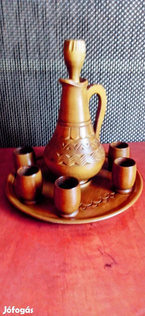 Egyedi Diófa PálinkásLikőrös Szett Kézi munka!