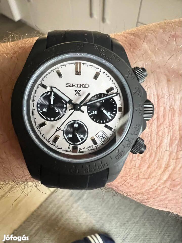 Egyedi S MOD kronográf VK63 Speedtimer Panda homage zafír