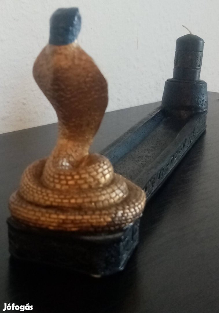 Egyedi, Kobra figurás füstölő&gyertyatartó (új) eladó 