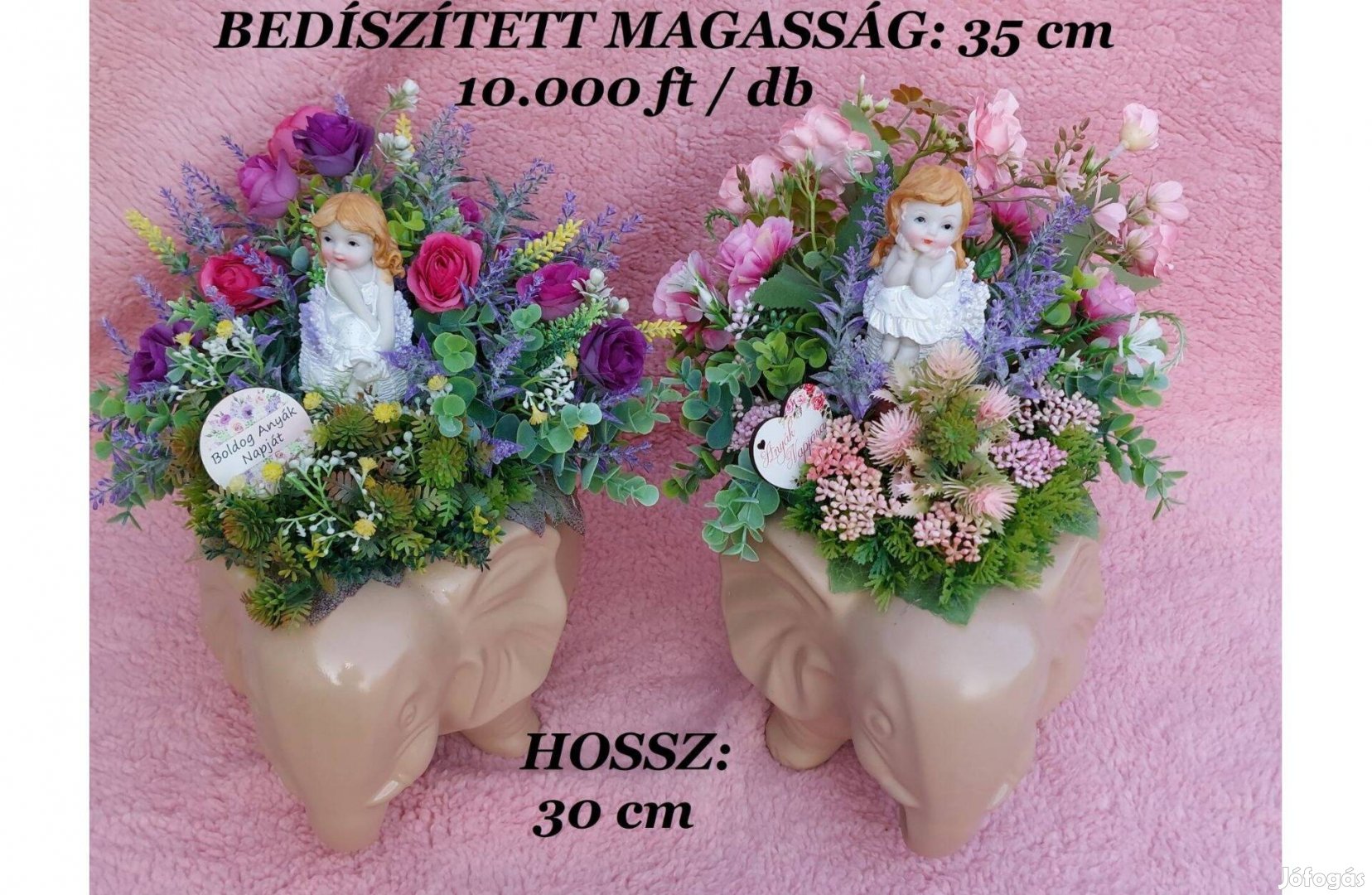 Egyedi elefántos anyák napi dekoráció