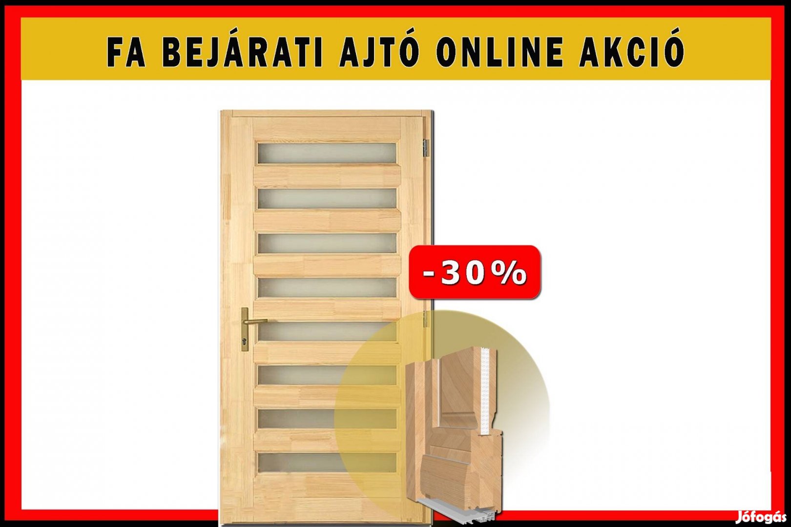 Egyedi fa akciós bejárati ajtó -30%