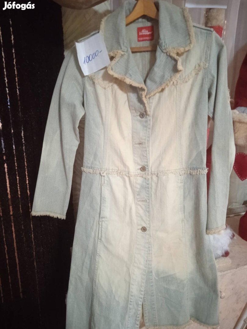 Egyedi hosszú farmerkabát eladó