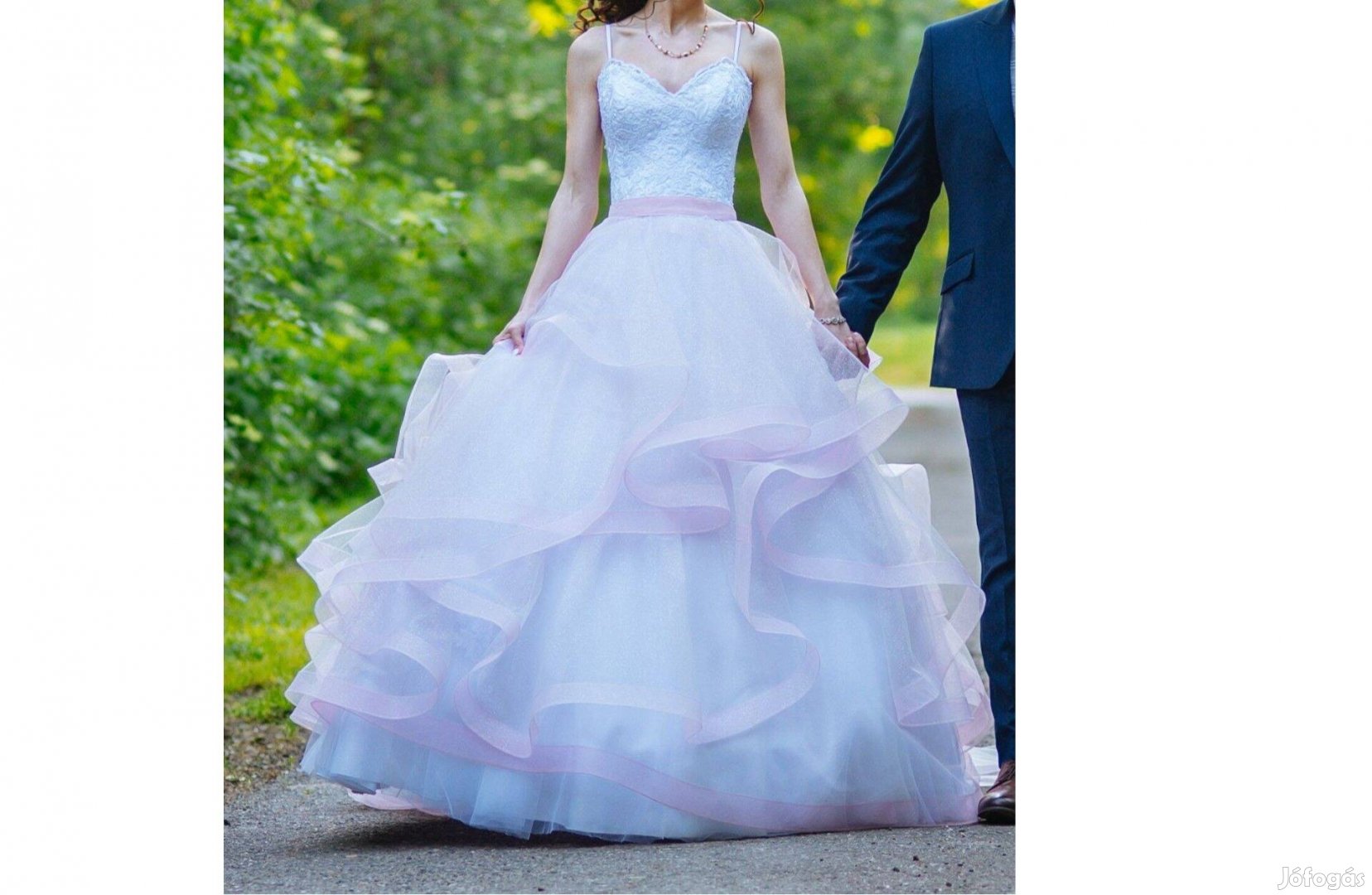 Egyedi menyasszonyi esküvő ruha 2 az 1-ben különleges