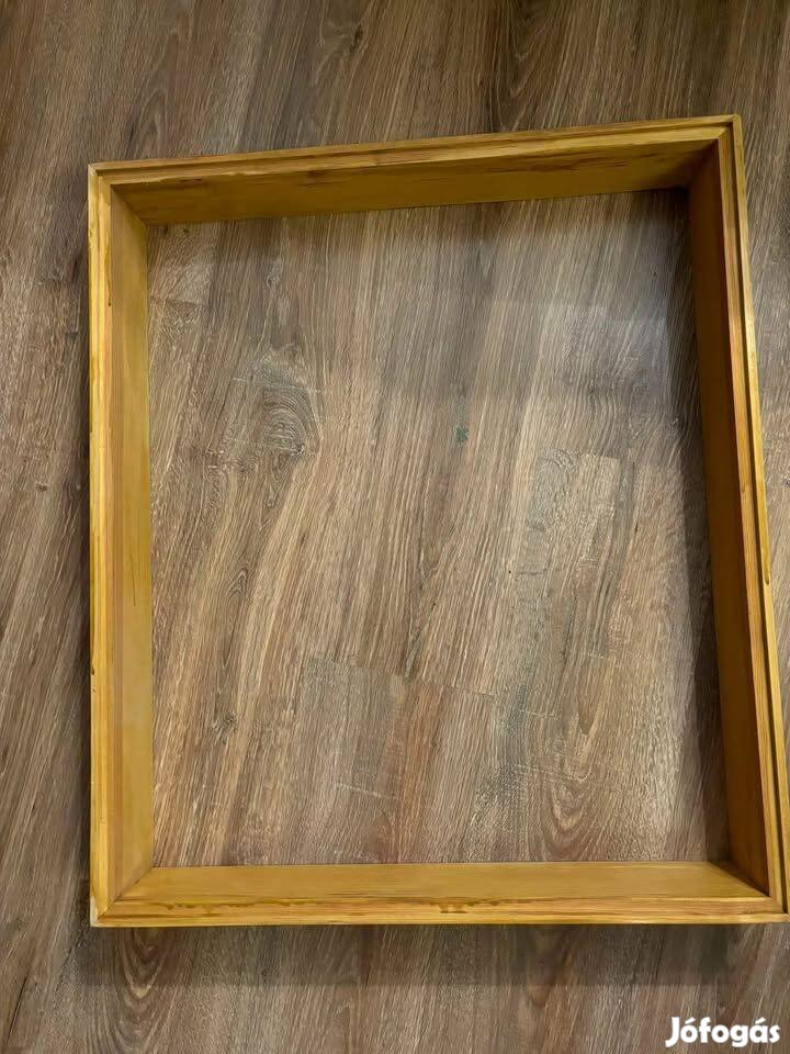 Egyedileg készített fenyő polc-tükör helye bemart 60x70 cm