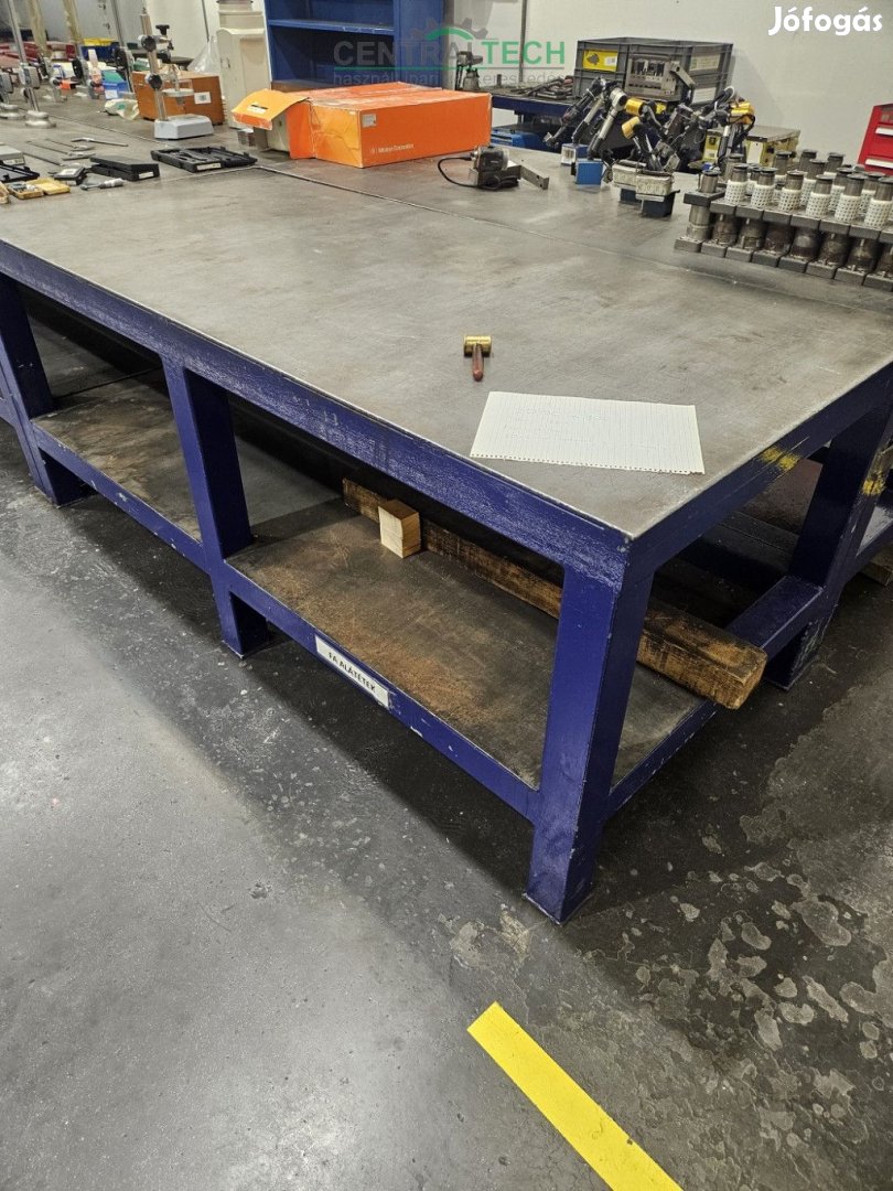 Egyengető asztal 200x90cm hegesztő asztal nagy teherbírású műhelyaszt