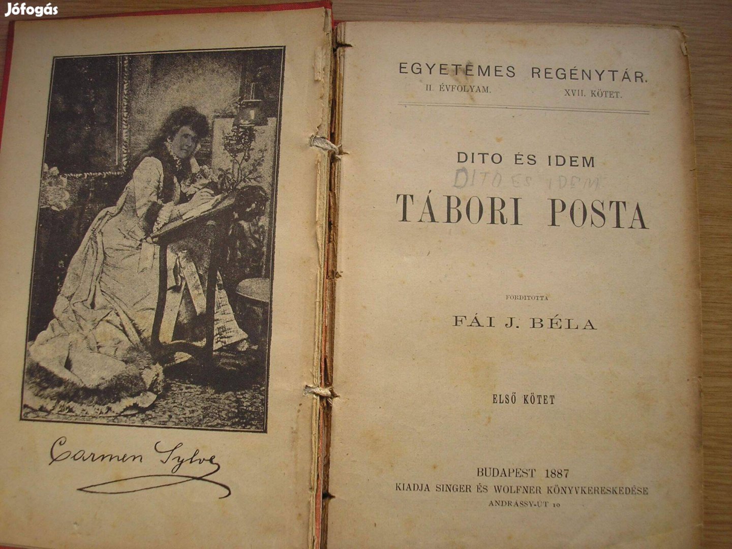 Egyetemes regénytár - Dito és Idem-Tábori posta,1887