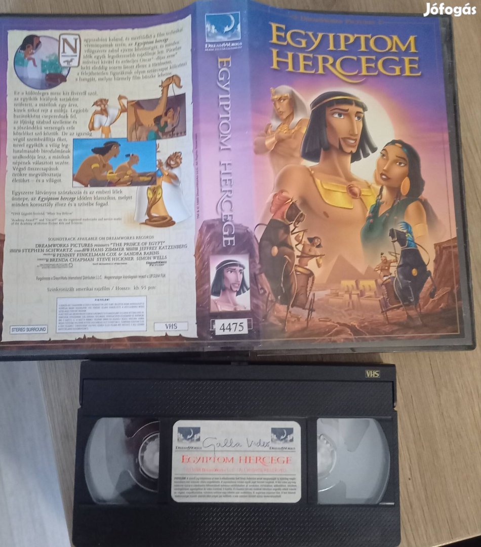 Egyiptom hercege - rajzfilm vhs - nagytokos