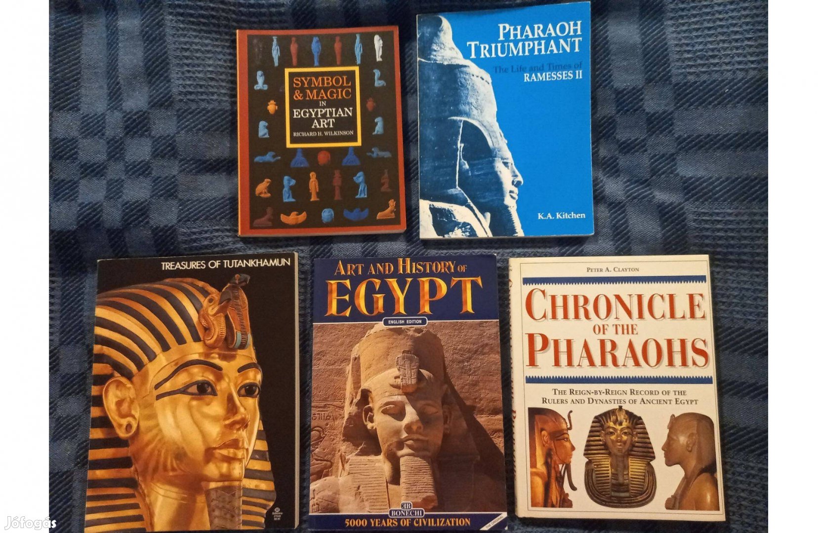 Egyiptomi művészet - történelem 5 db angol nyelvű könyv eladó