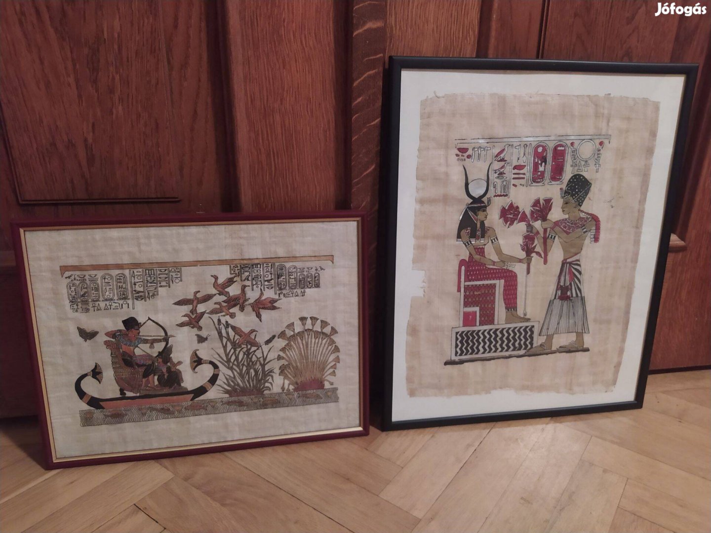 Egyiptomi papirusz kép keretezve 2 db