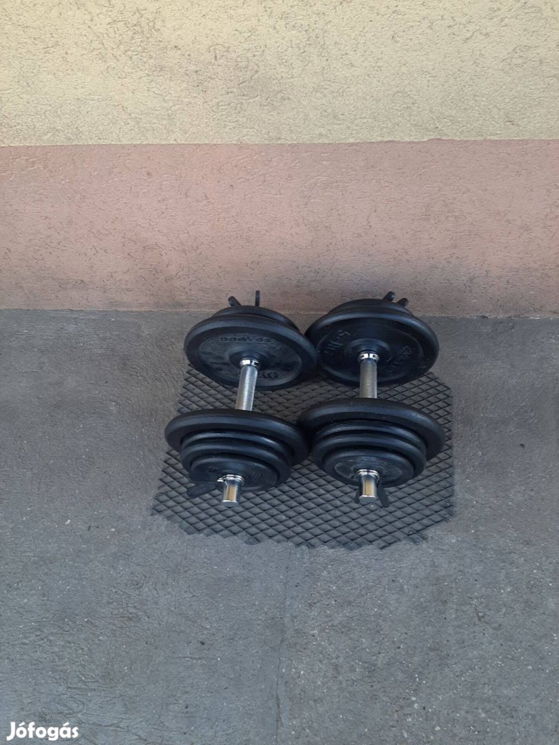 Egykezes súlyzókészlet 2 x 22 kg súlyzó súly