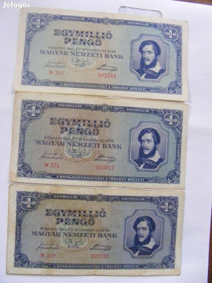 Egymillió pengő 1945. november 16.- inflációs