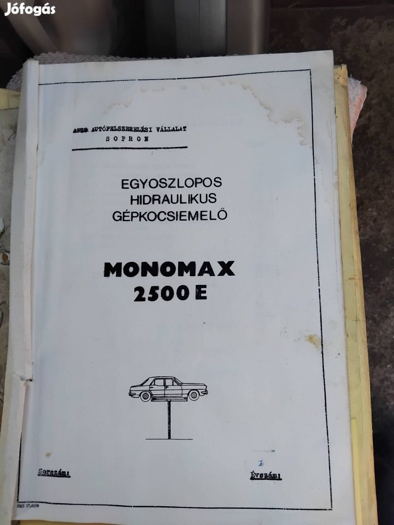 Egyoszlopos csápos emelő