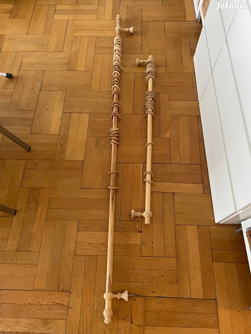 Egysoros fa függöny karnis 210cm és 120cm