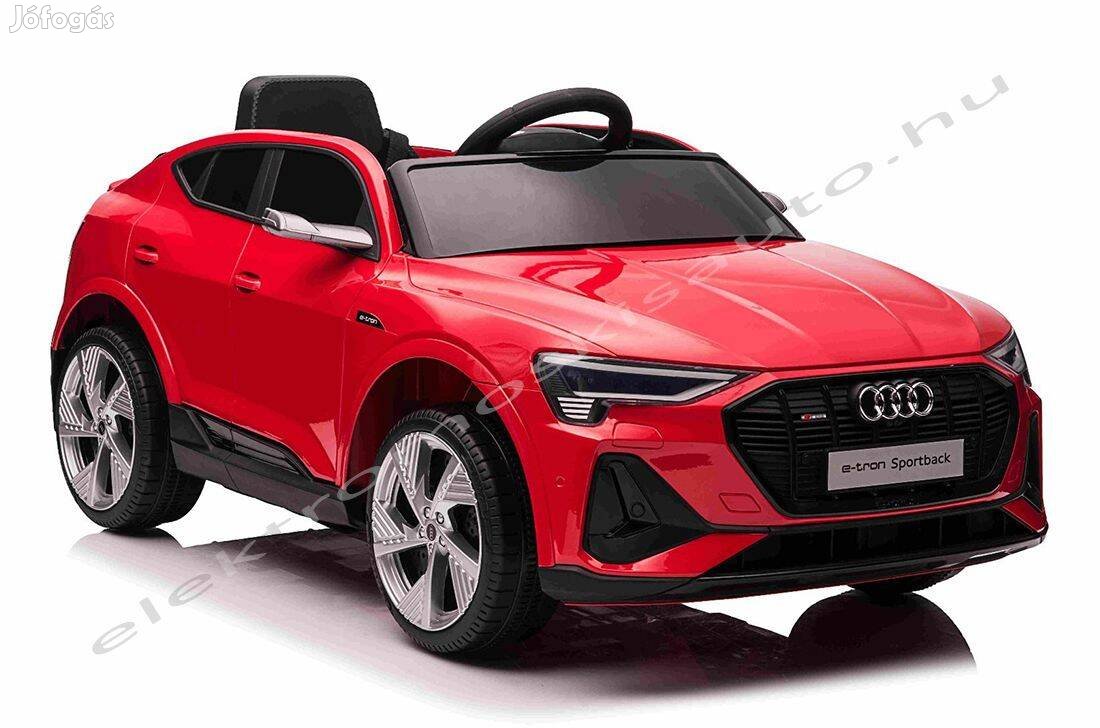 Egyszemélyes AUDI E-Tron 12V lakkozott piros elektromos kisautó