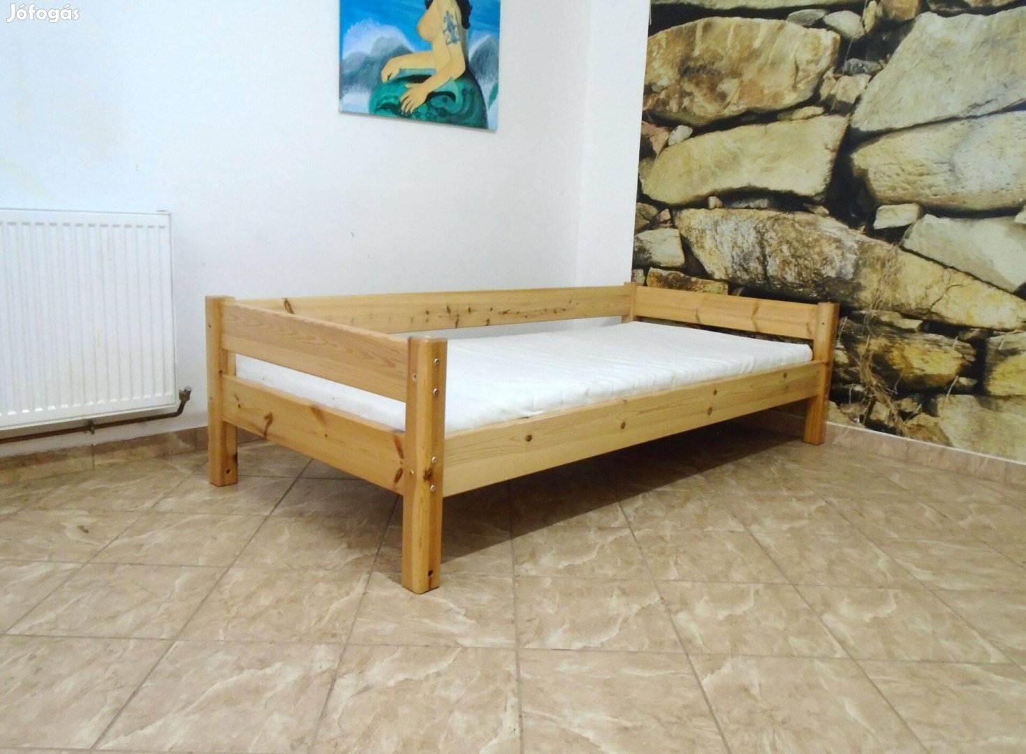 Egyszemélyes ágy fenyő 90x200