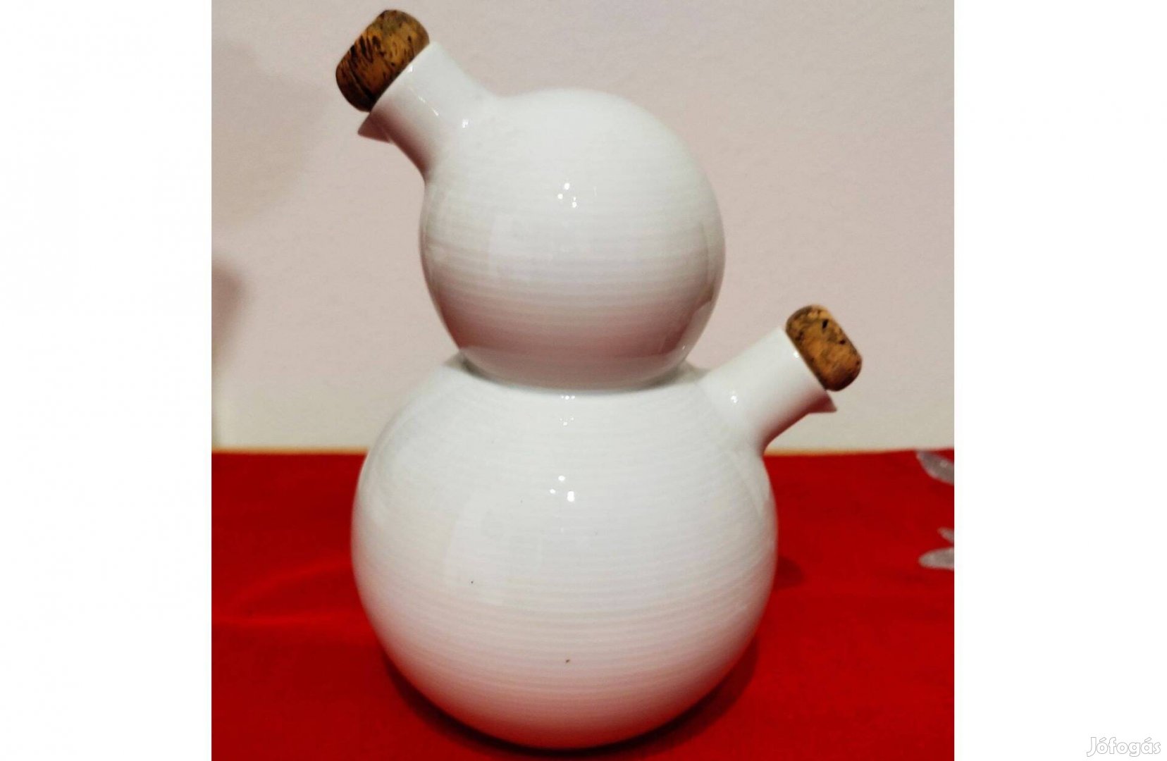 Egytestű porcelán ecet- és olajkiöntő