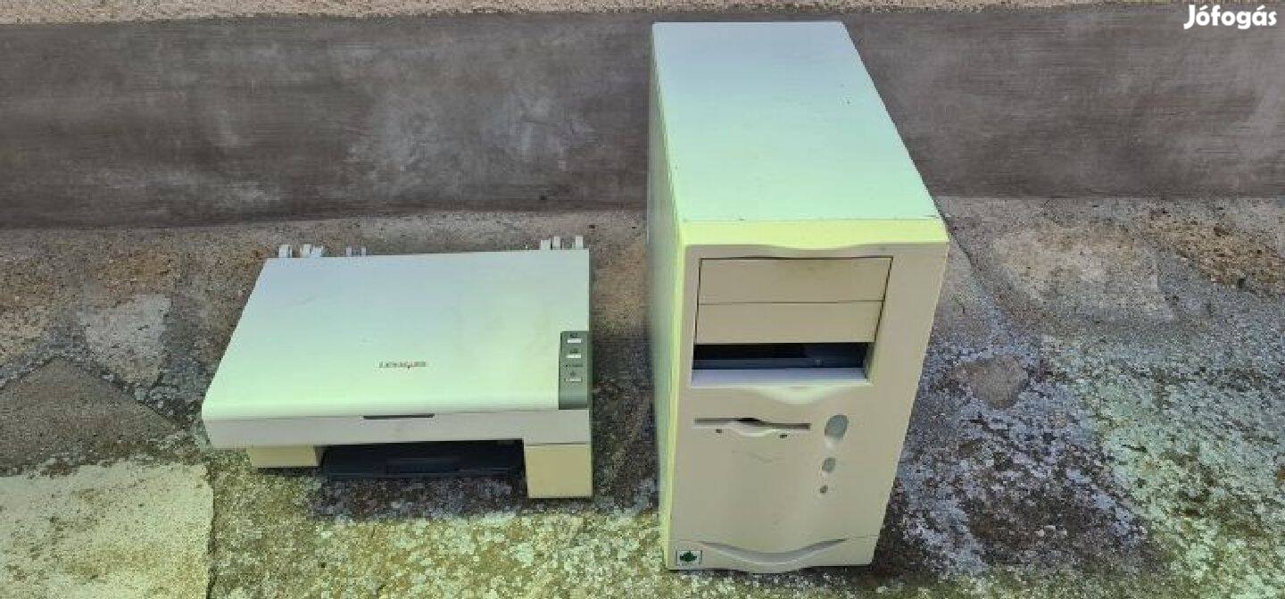 Együtt régi Zeller PC ház és 3in1 Lexmark nyomtató