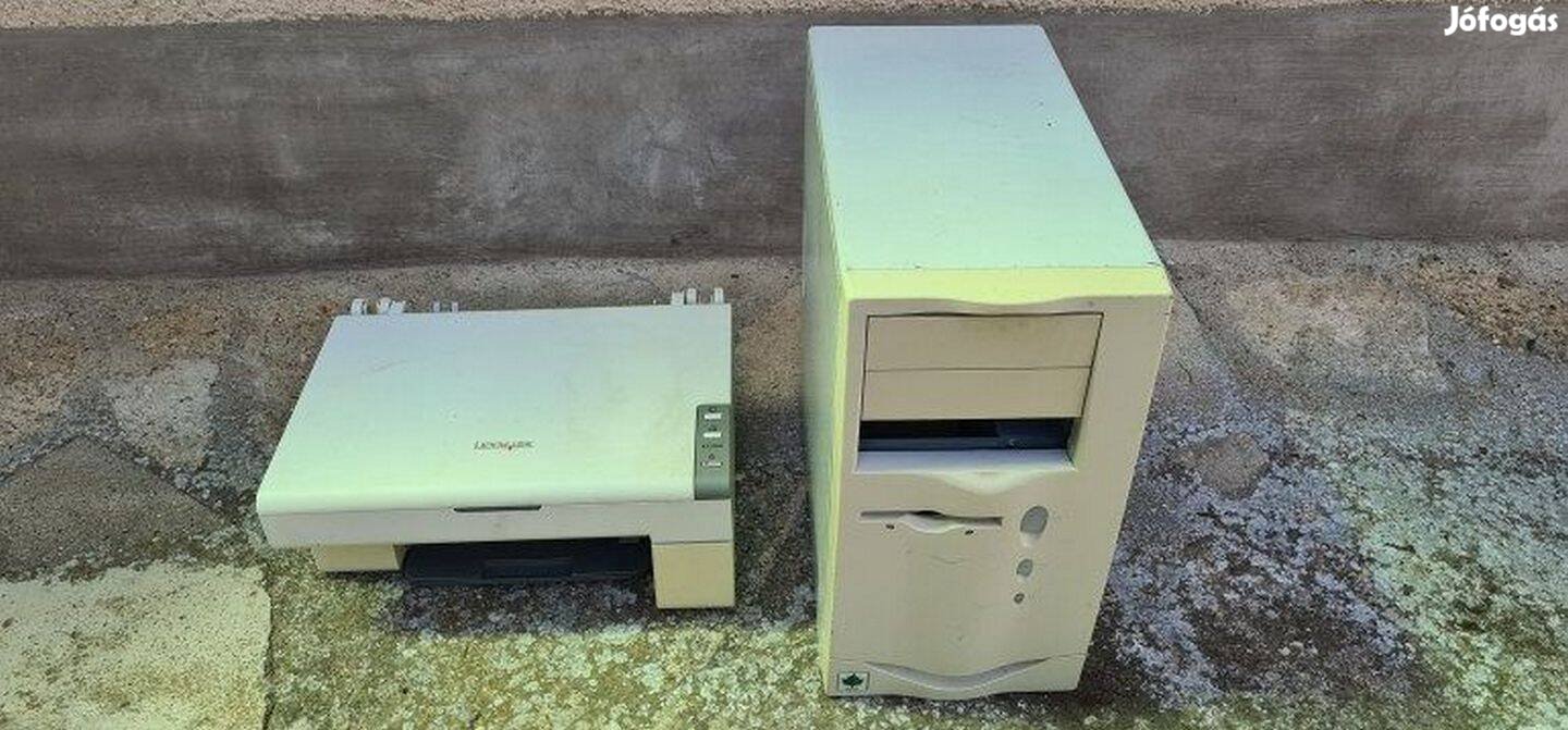 Együtt régi Zeller PC ház és 3in1 Lexmark nyomtató