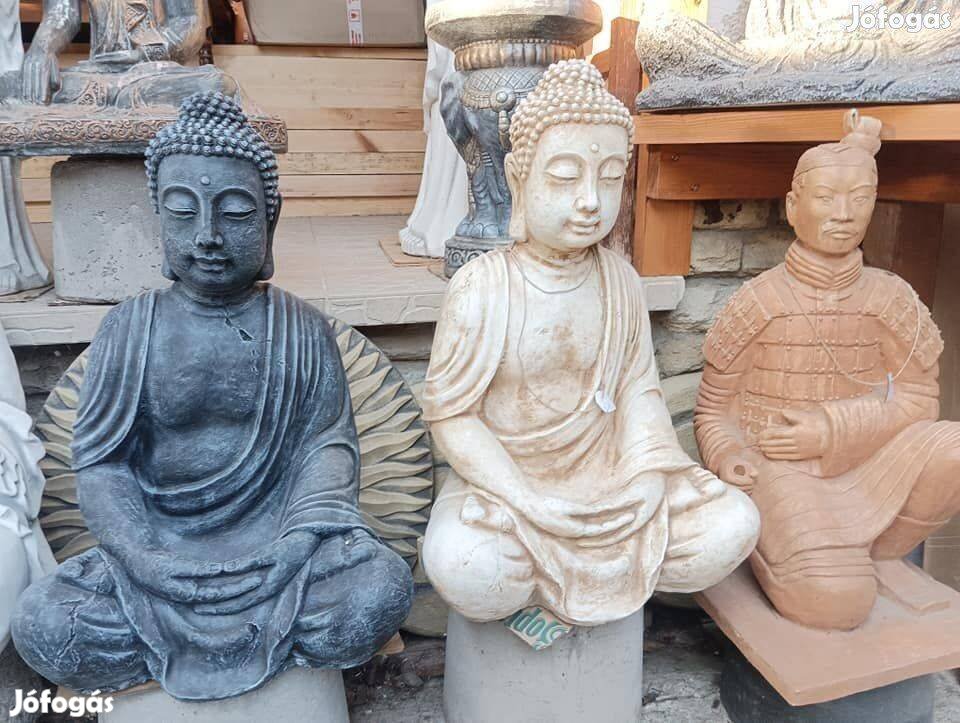 Egzotikus kerti szobrok Meditáló 65cm Buddha kő szobor Fagyálló műkő